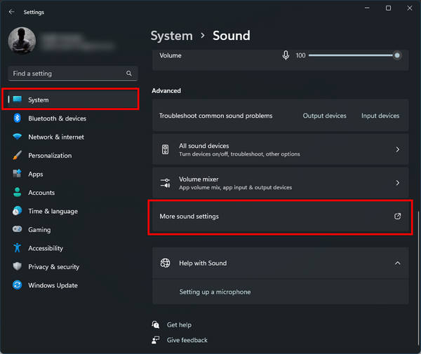 select-more-sound-settings